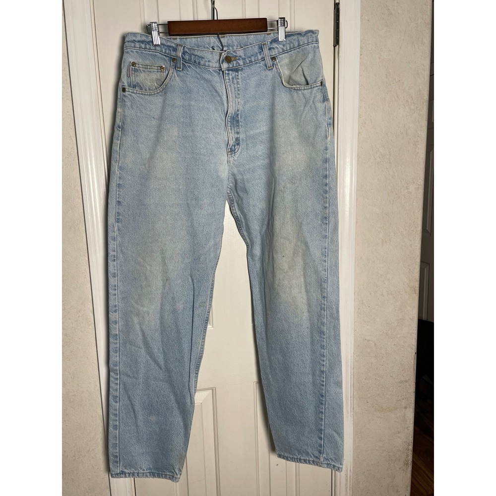 Carhartt B17STW Relaxed Fit Tapered Leg Jeans Mens 38x31 Light Wash Stonewash